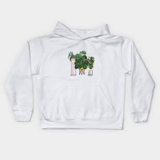 House Plants Illustration 28 Kids Hoodie